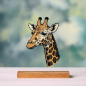 Conception de chemise de portrait de girafe gravur (Neutre)