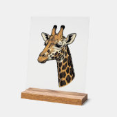 Conception de chemise de portrait de girafe gravur (Angle)