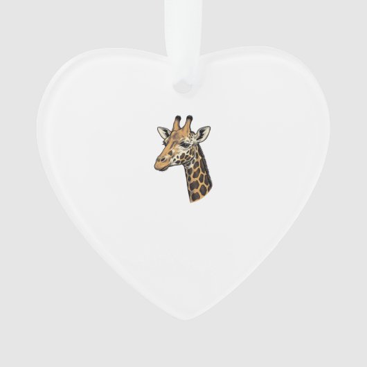 Conception de chemise de portrait de girafe gravur (devant)