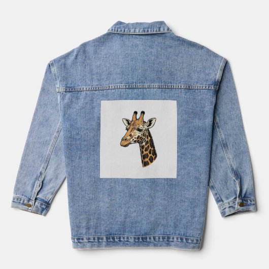 Conception de chemise de portrait de girafe gravur (Verso)