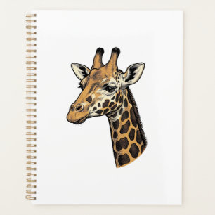 Conception de chemise de portrait de girafe gravur