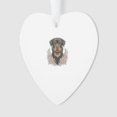 Conception de chemise de portrait floral Rottweile (devant)