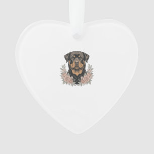 Conception de chemise de portrait floral Rottweile