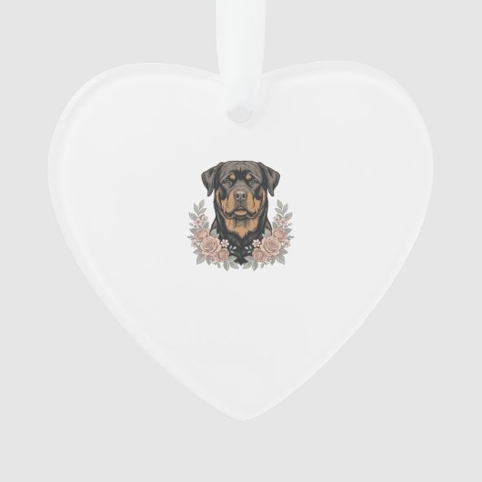 Conception de chemise de portrait floral Rottweile (devant)