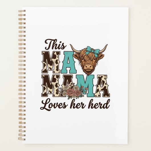 Conception de chemise de vache des Highlands Maman (Devant)