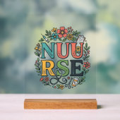 Conception de chemise d'infirmière florale Art méd (Neutre)