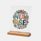 Conception de chemise d'infirmière florale Art méd (Angle)
