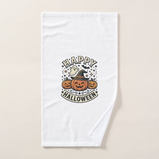 Conception de chemise fantôme citrouille Halloween (Serviette à main)