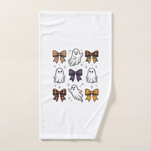 Conception de chemise fantômes et noeuds Halloween (Serviette à main)