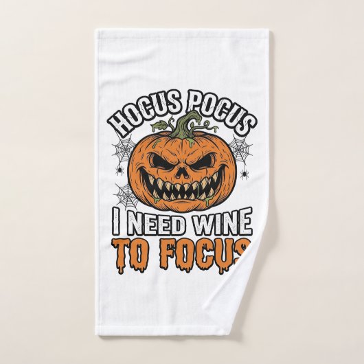 Conception de chemise Halloween Citrouille de vin (Serviette à main)