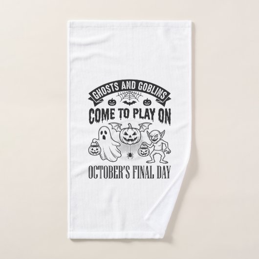 Conception de chemise Halloween Fantômes et Gobeli (Serviette à main)