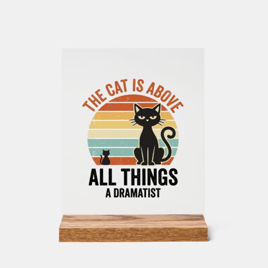Conception de chemise humoristique de chat dramati (Recto)
