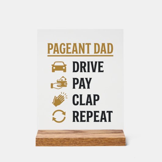 Conception de chemise Pageant Dad Drive Pay Clap R (Recto)