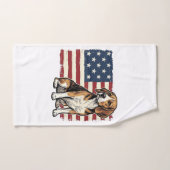 Conception de chemise pour chien de drapeau patrio (Serviette à main)