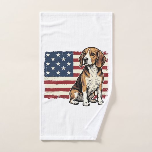 Conception de chemise pour chien de drapeau patrio (Serviette à main)