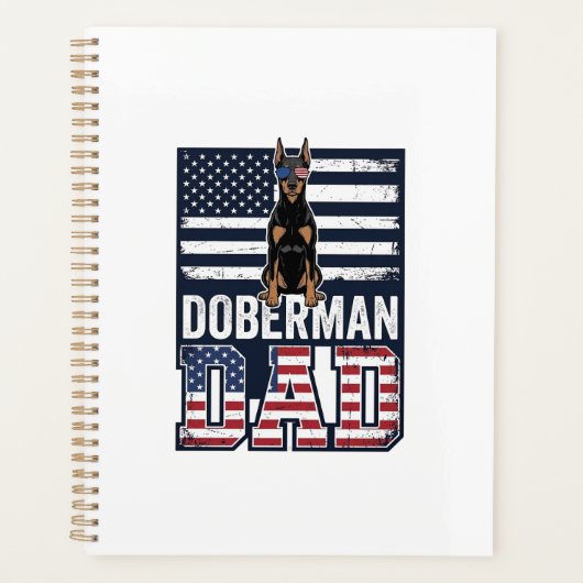 Conception de chemise pour chien patriotique Dober (Devant)