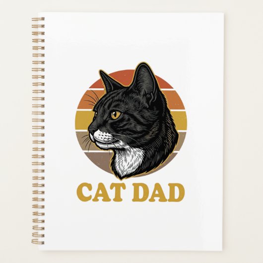 Conception de chemise pour papa de chat rétro vint (Devant)