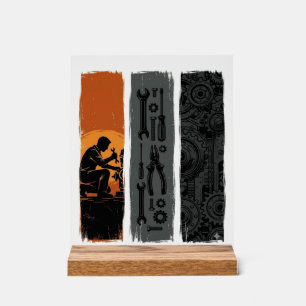 Conception de chemise triptyque d'outils de mécani