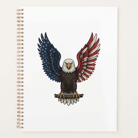 Conception de chemise vectorielle aigle patriotiqu (Devant)