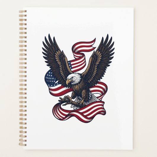 Conception de chemise vectorielle aigle patriotiqu (Devant)