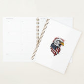 Conception de chemise vectorielle d'aigle patrioti (Devant avec enveloppe)