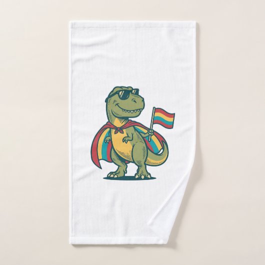 Conception de chemise vectorielle de dinosaure de (Serviette à main)