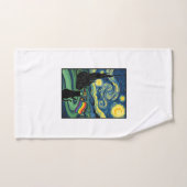 Conception de chemise vectorielle de paysage noctu (Serviette à main)
