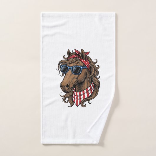 Conception de chemise vectorielle de tête de cheva (Serviette à main)