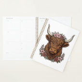 Conception de chemise vectorielle de vache highlan (Devant avec enveloppe)