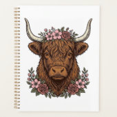 Conception de chemise vectorielle de vache highlan (Devant)