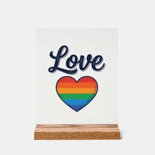 Conception de chemise vectorielle Love Rainbow Hea (Recto)