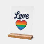 Conception de chemise vectorielle Love Rainbow Hea (Angle)