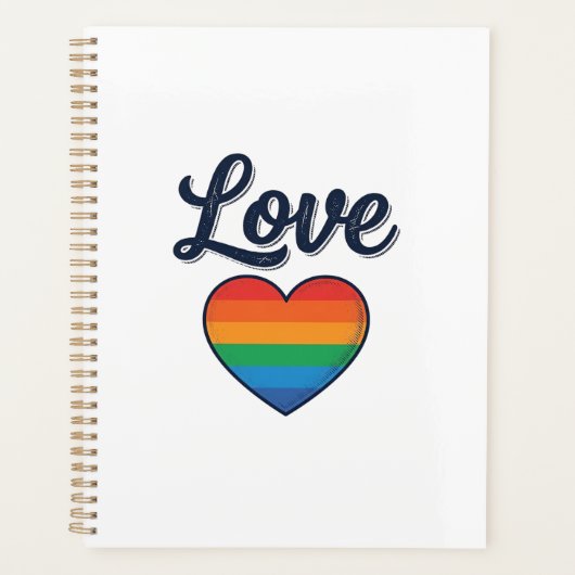 Conception de chemise vectorielle Love Rainbow Hea (Devant)