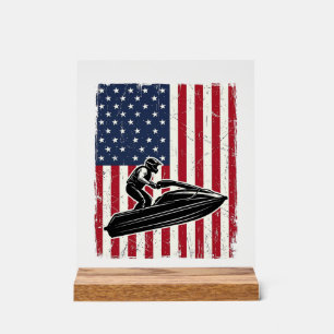 Conception de chemise vectorielle vintage jet ski