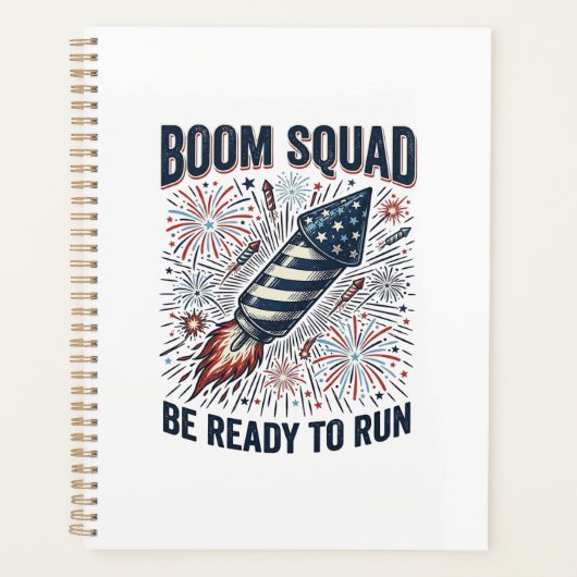 Conception de chemise vintage Boom Squad Feux d'ar (Devant)