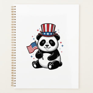 Conception de chemise vintage patriotique Panda Fl