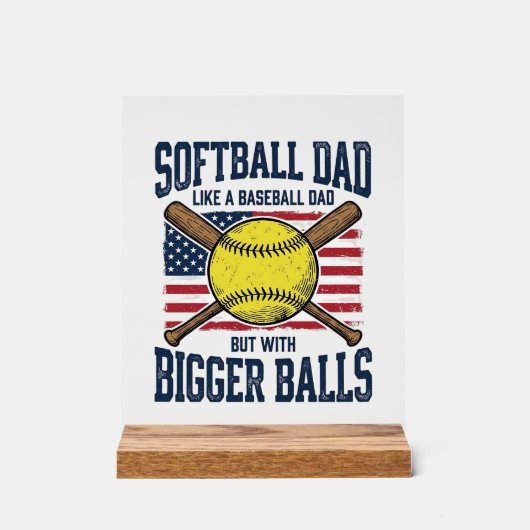 Conception de chemise Vintage Softball Dad Bigger (Recto)