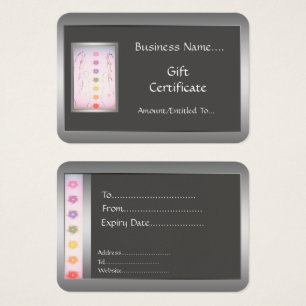 Conception de chèque-cadeau holistique de mains