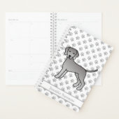 Conception de chien de dessin animé mignon Weimara (Devant avec enveloppe)