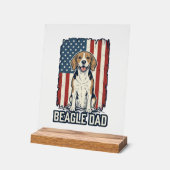 Conception de chien de gravure vintage patriotique (Angle)