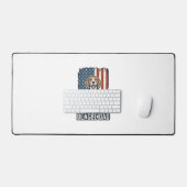 Conception de chien de gravure vintage patriotique (Clavier et souris)