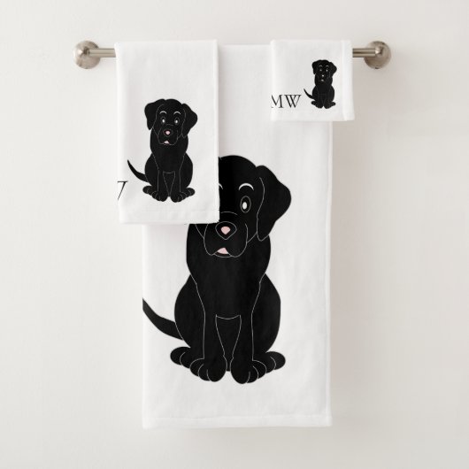 Conception de chien monographique Black Labrador (En situation)