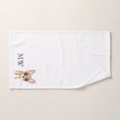 Conception de Chihuahua Monogramme (Serviette à main)