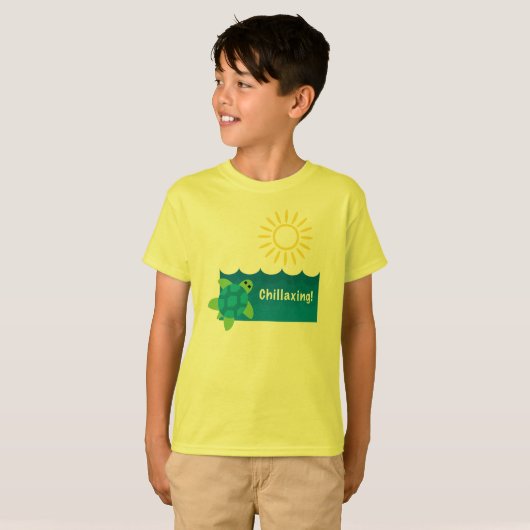 Conception de chillaxage de tortue - T-shirt de ba (Devant entier)