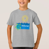 Conception de chillaxage de tortue - T-shirt de ba (Devant)