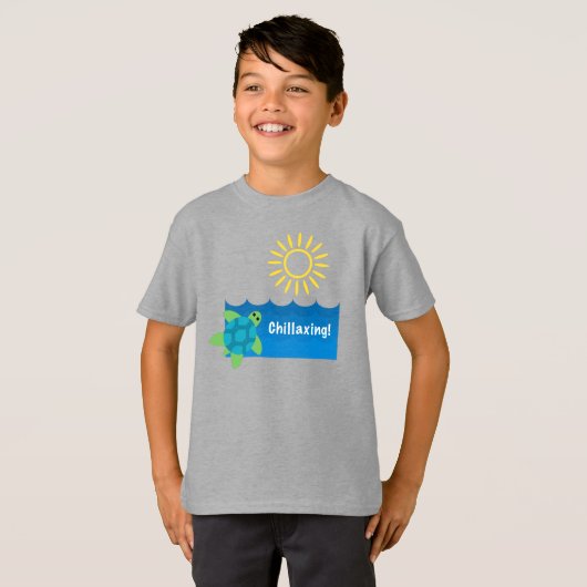 Conception de chillaxage de tortue - T-shirt de ba (Devant entier)