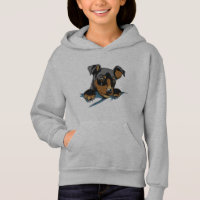 Conception de chiot teckel noir mignon