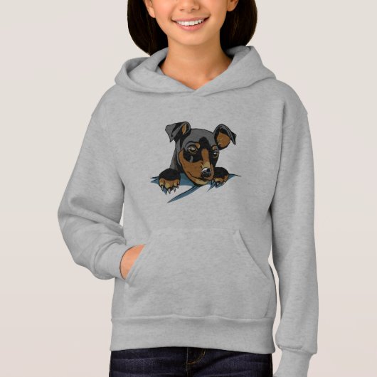 Conception de chiot teckel noir mignon (Devant)
