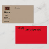 CONCEPTION DE CHOCOLATS carte de visite (Devant / Derrière)