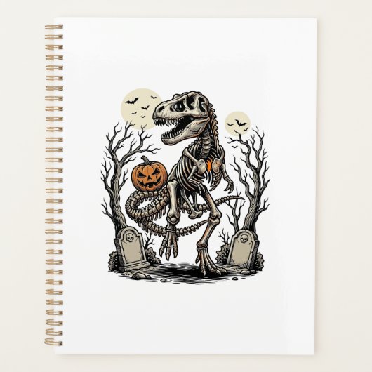 Conception de cimetière d'Halloween de dinosaure d (Devant)